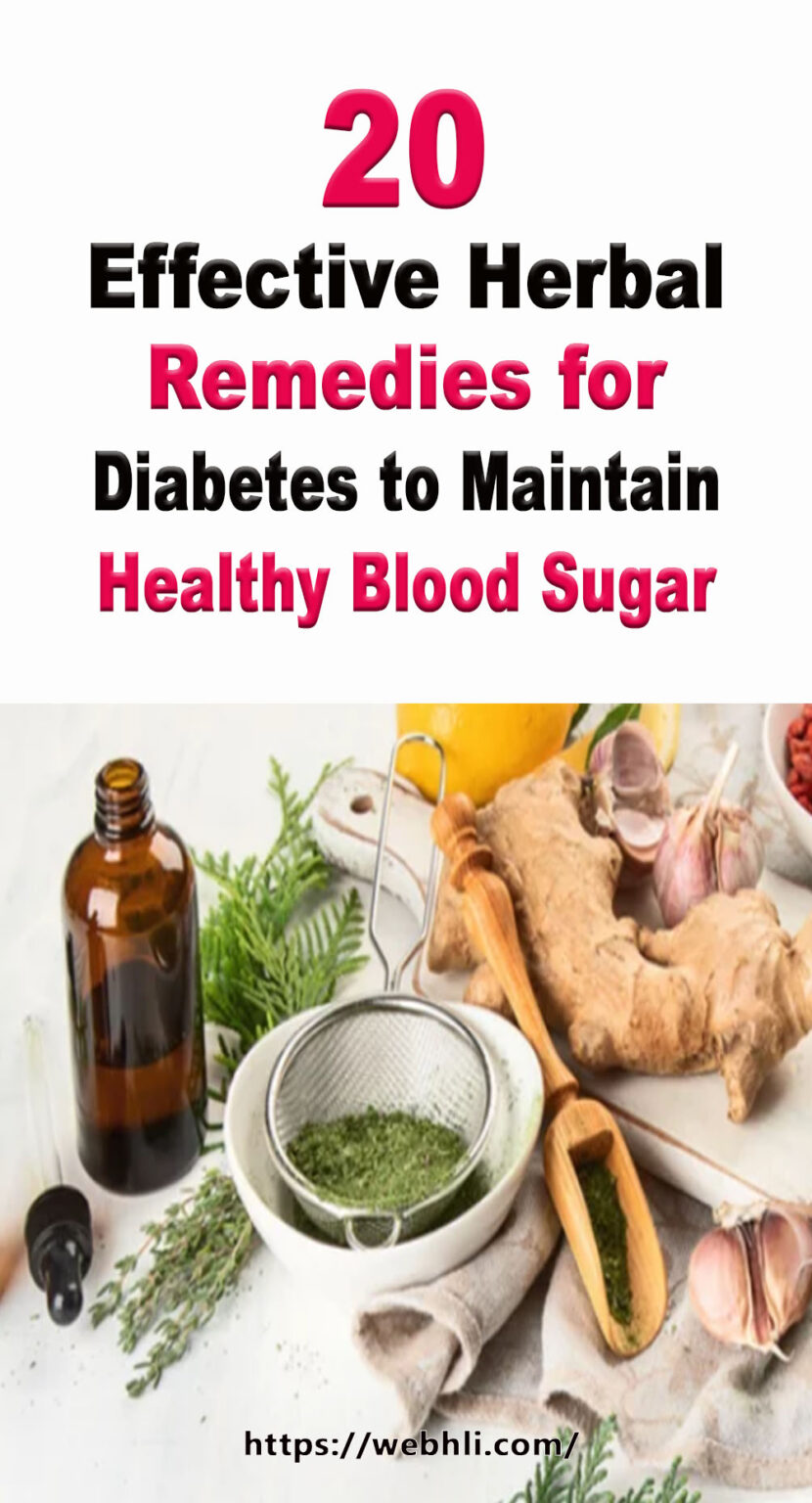20 Effective Herbal Remedies for Diabetes to Maintain Healthy Blood